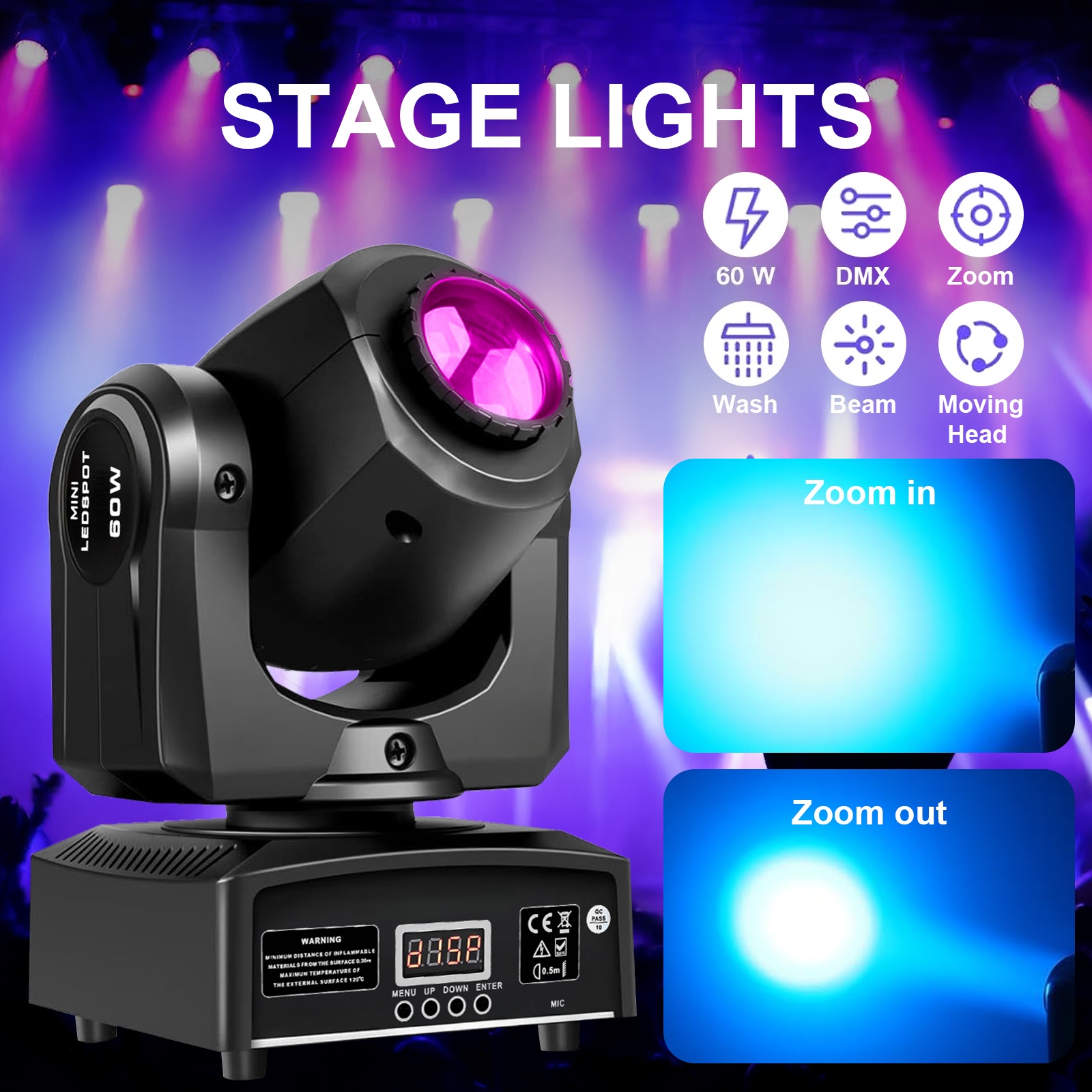 2PCS 60W Mini Led Dmx Gobo Mov - Laser Power Supply 60W review and price