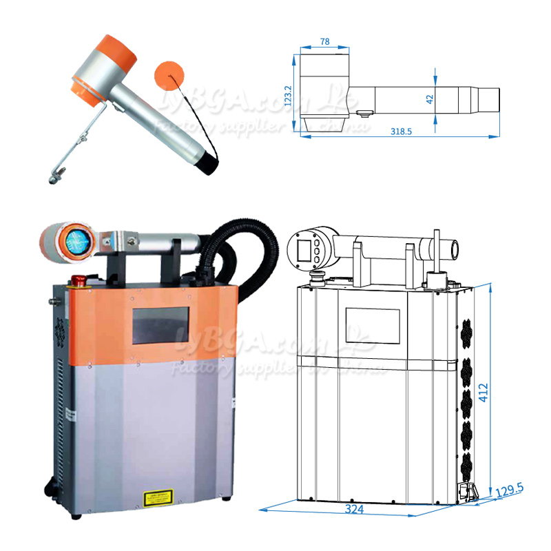 LY-LCG100A 100W Pulsed Laser C - Industrial Laser For Cleaning review and price