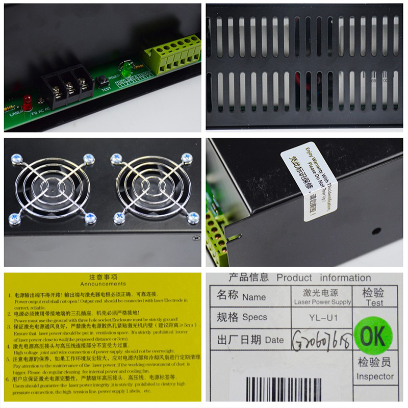 YongLi 110v 220v Co2 Laser Pow - Laser Power Supply 60W review and price