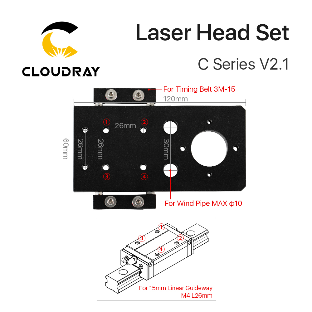 Cloudray CO2 Laser Head Set Di - Co2 Laser Mirror review and price